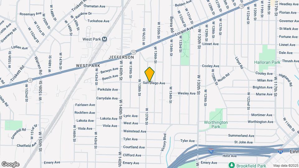 13619 San Diego Ave Map and Location Details