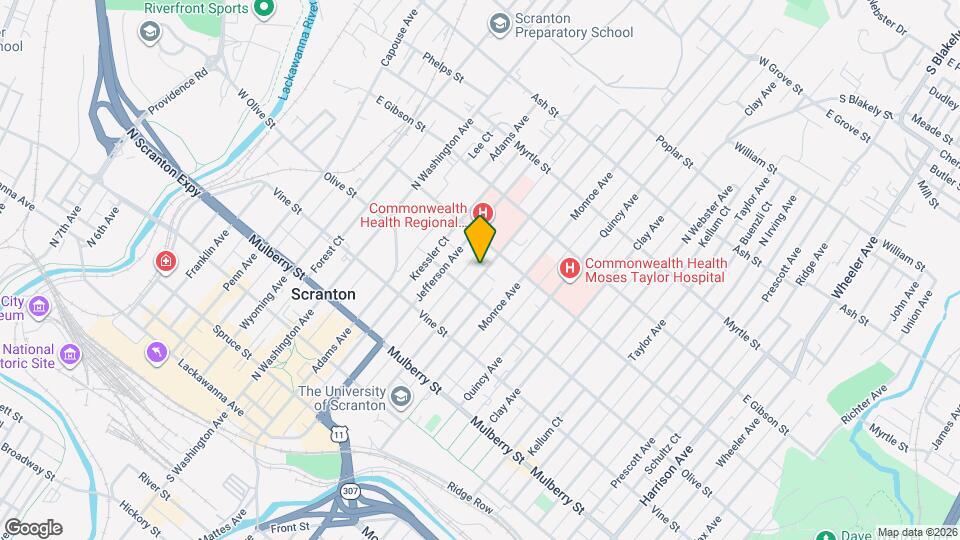 623 Madison Ave Map and Location Details