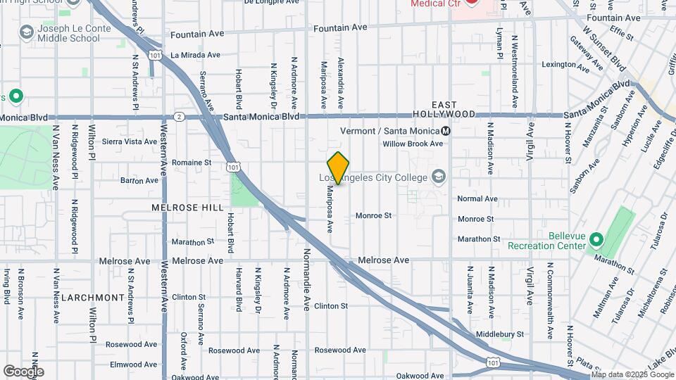 928 N Mariposa Ave Mapa y Detalles de la Ubicación