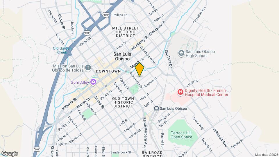 1116 Pismo St Map and Location Details