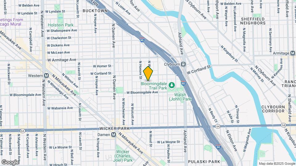 1832 N Wood St Mapa y Detalles de la Ubicación