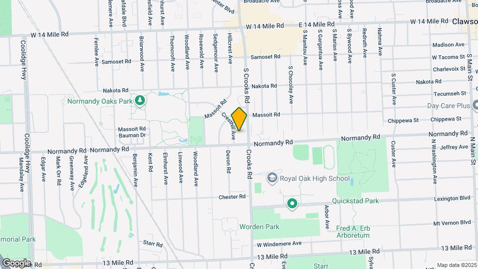 1718 Cresthill Ave Map and Location Details