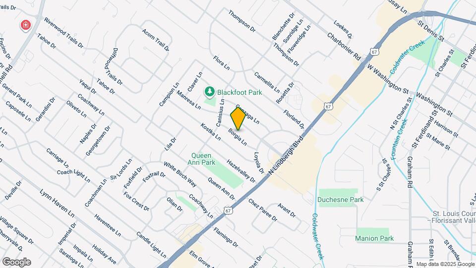 805 Borgia Ln Map and Location Details