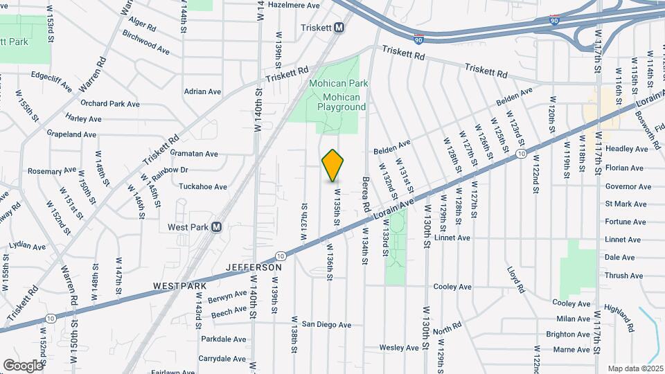 3444 W 135th St Map and Location Details