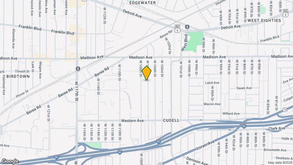 2092 W 105th St Map and Location Details