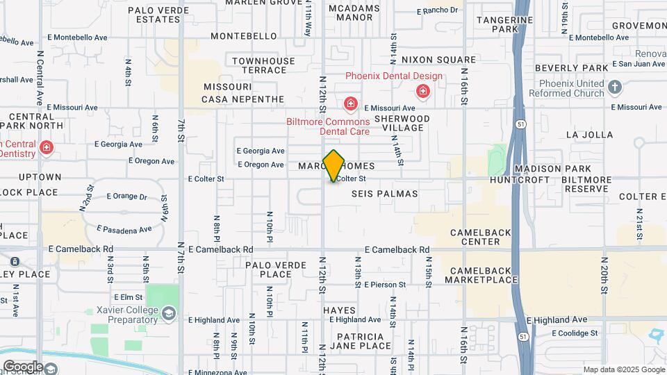 1219 E Colter St Map and Location Details