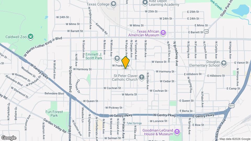 1521 N Palace Ave Mapa y Detalles de la Ubicación