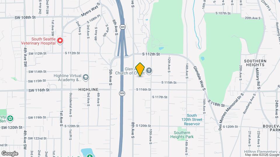 11416 8th Ave S, Unit ADU Mapa y Detalles de la Ubicación