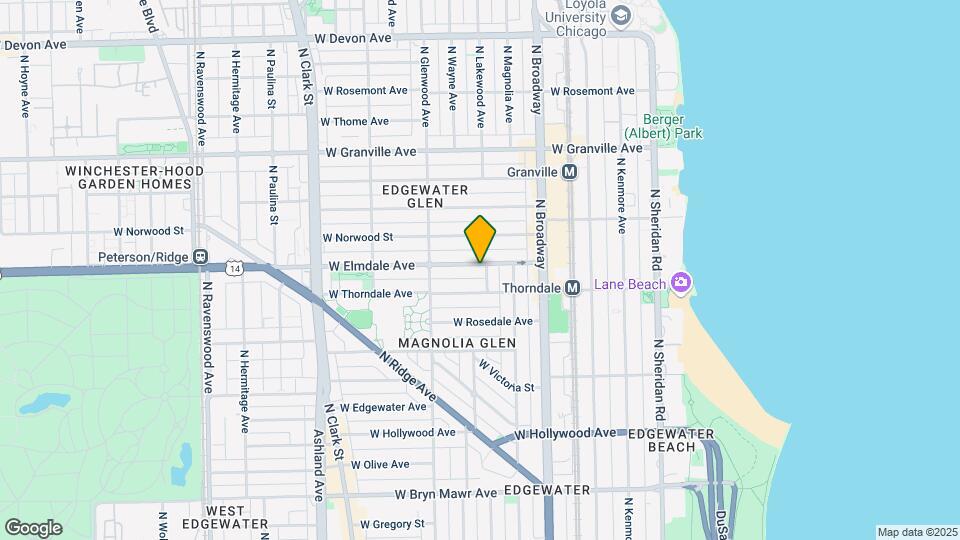 1301 W Elmdale Ave Mapa y Detalles de la Ubicación