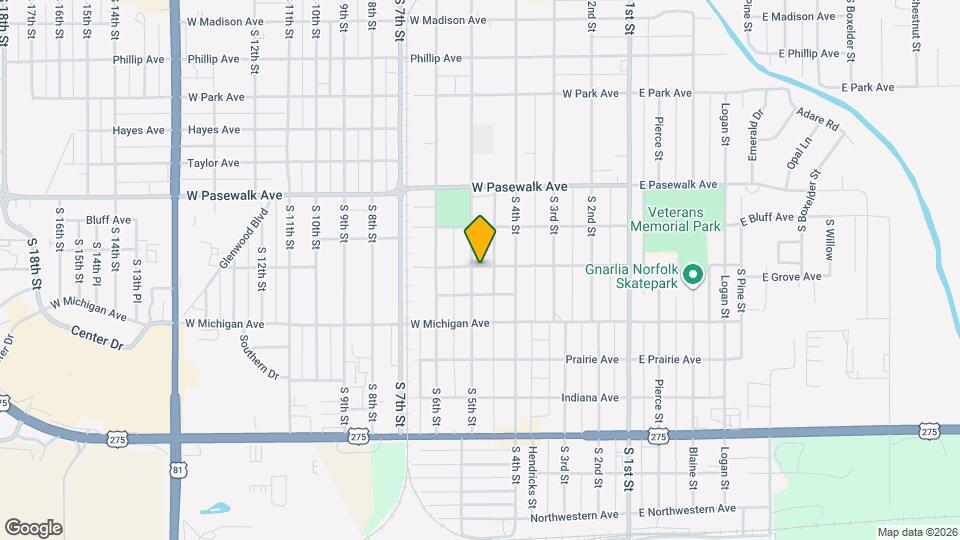 901 S 5th St Map and Location Details