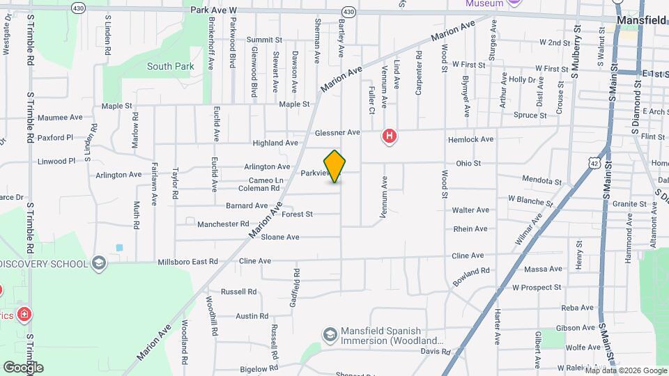 460 Woodward Ave Map and Location Details