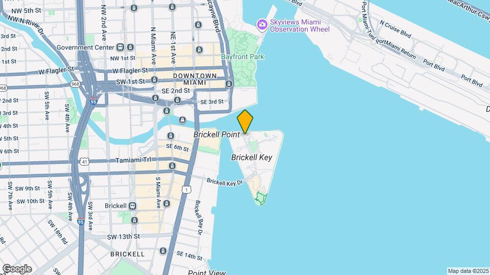 901 Brickell Key, Unit # 3004 Map and Location Details