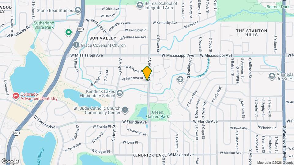 9201 W Louisiana Ave Map and Location Details