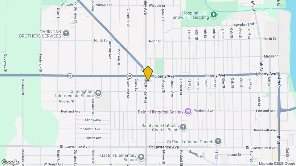 1029 McKinley Ave Map and Location Details