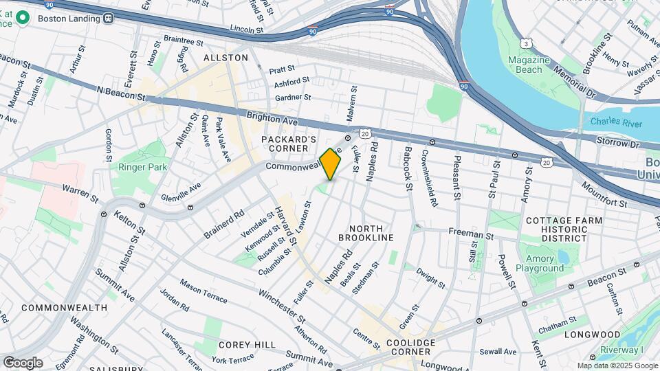 164 Thorndike St, Unit 2 Map and Location Details
