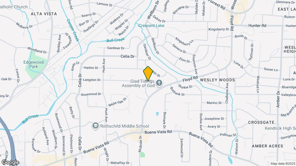 1352 Baker St Map and Location Details