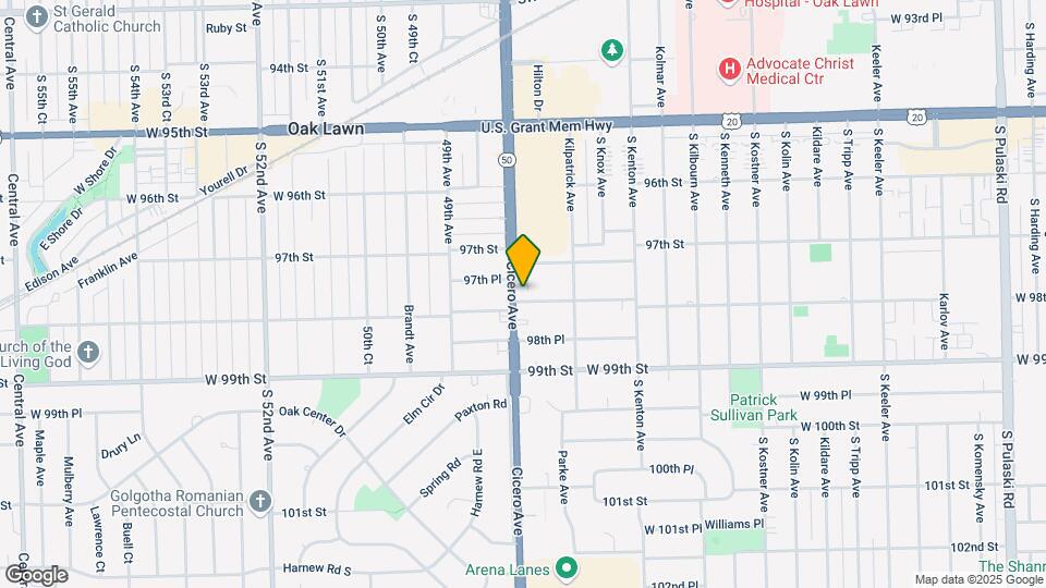 9741 S Cicero Ave Mapa y Detalles de la Ubicación