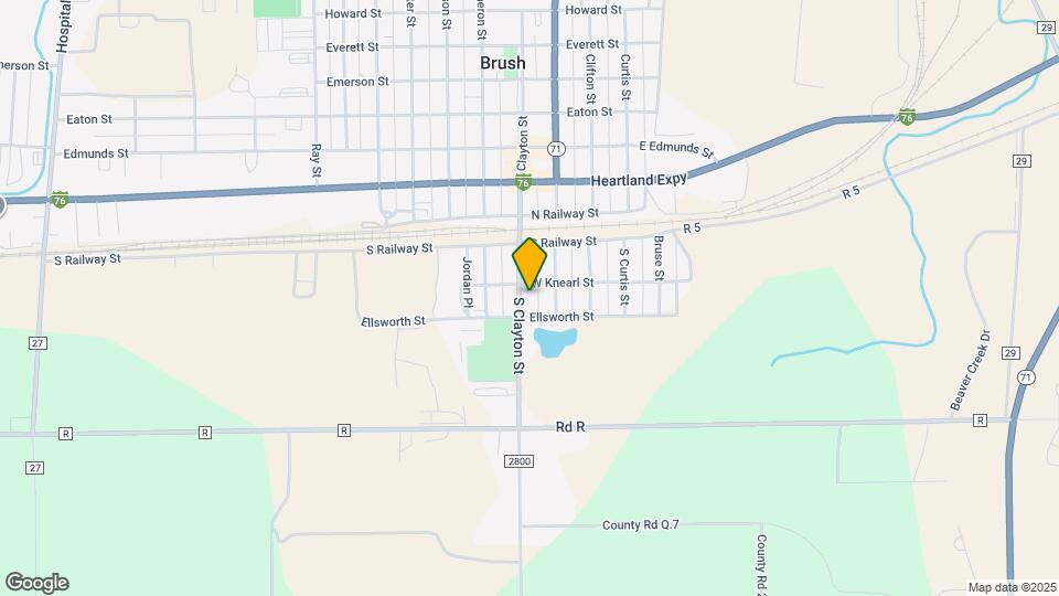 207 1/2 S Clayton St Map and Location Details