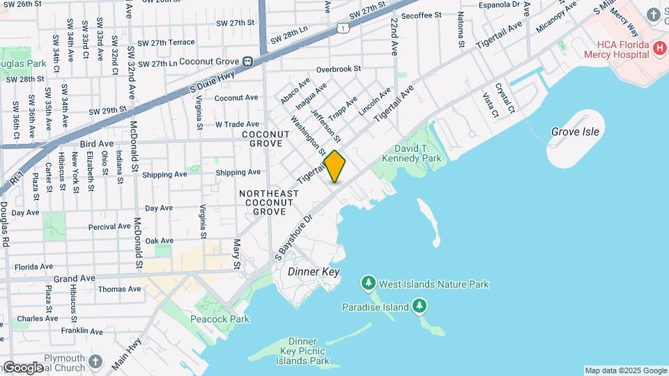 The Coconut Grove Bayshore Mapa y Detalles de la Ubicación