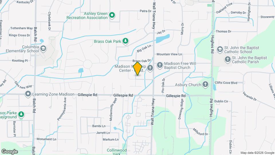 284 Big Oak Ln Map and Location Details