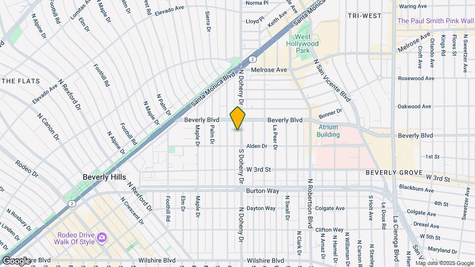 127 N Doheny Dr Map and Location Details