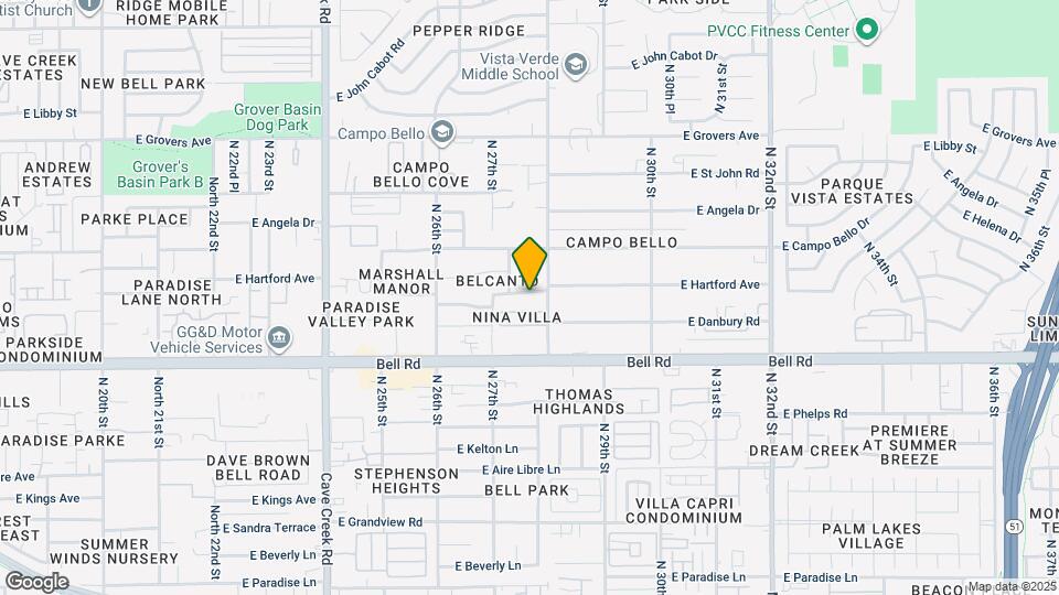 2741 E Hartford Ave Mapa y Detalles de la Ubicación