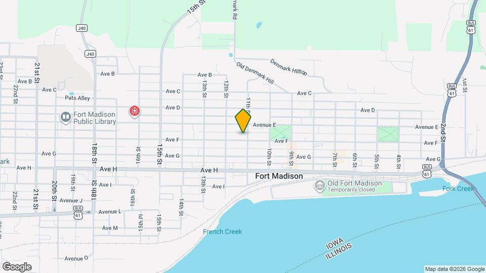 1105 Ave F Mapa y Detalles de la Ubicación