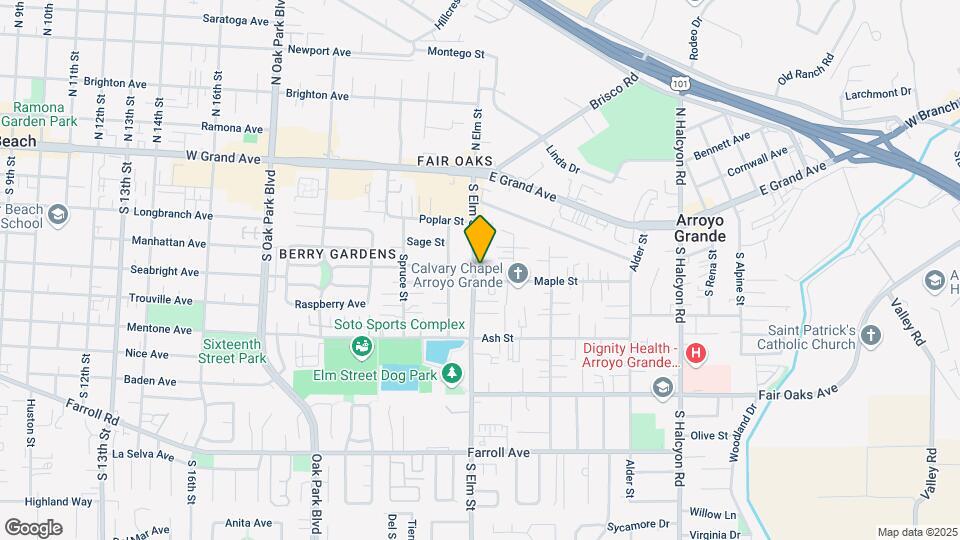 191 S Elm St Map and Location Details