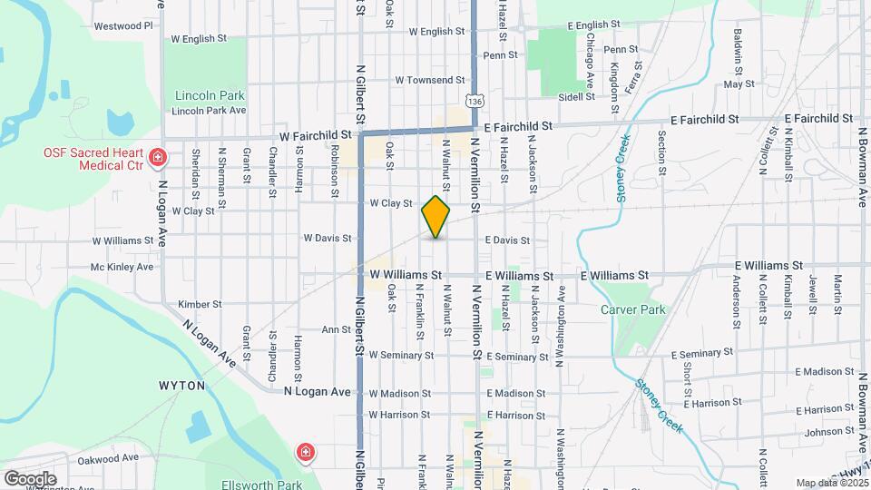 104 W Davis St Map and Location Details