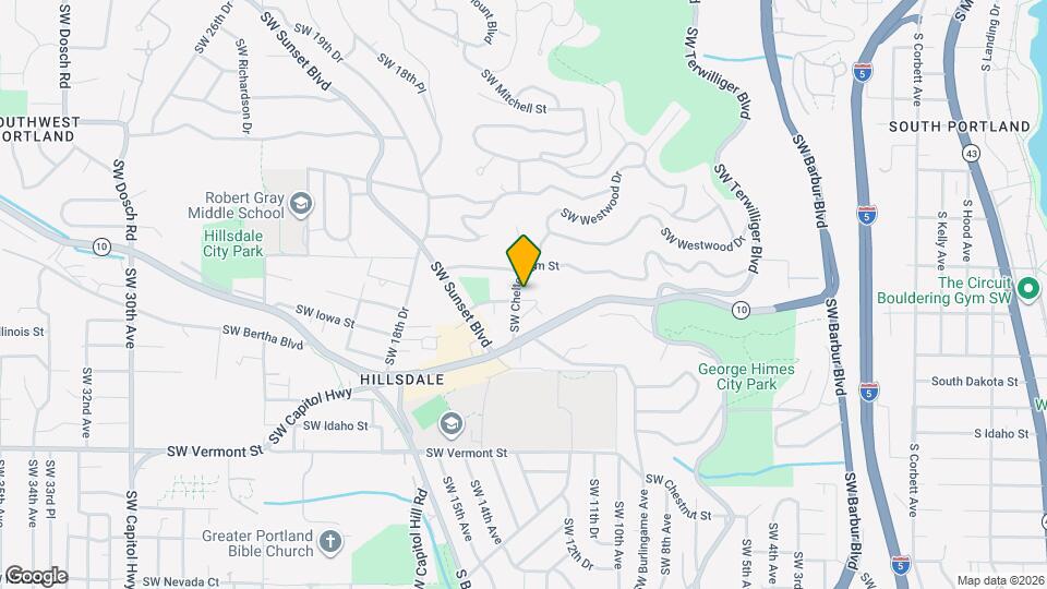 1240 SW Cheltenham St Mapa y Detalles de la Ubicación