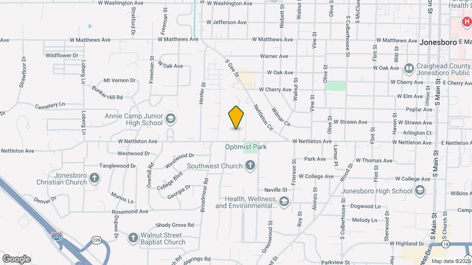 1305 Holly St Map and Location Details