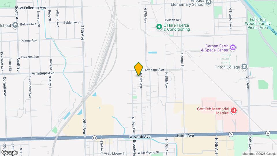 2064 N 18th Ave, Unit Unit GF Map and Location Details