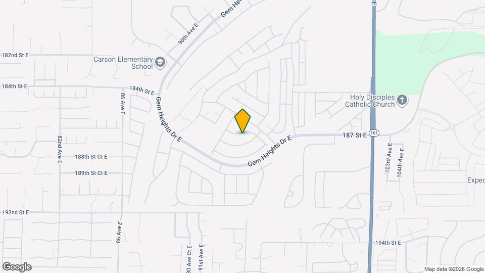 9512 186th St Ct E Map and Location Details