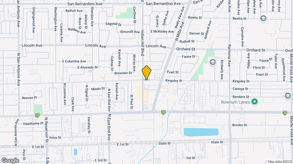 1614 Kingsley Ave Map and Location Details