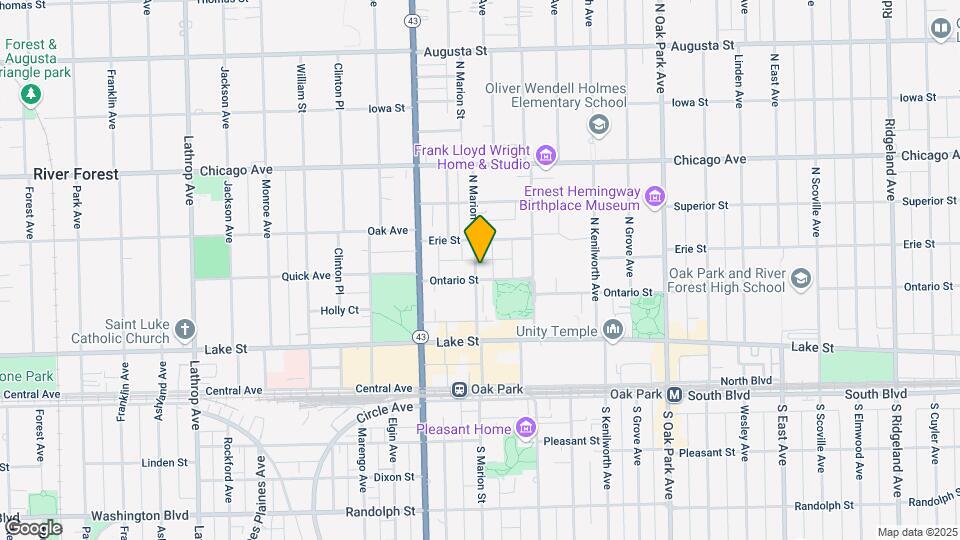 206 N Marion St, Unit 2 Map and Location Details