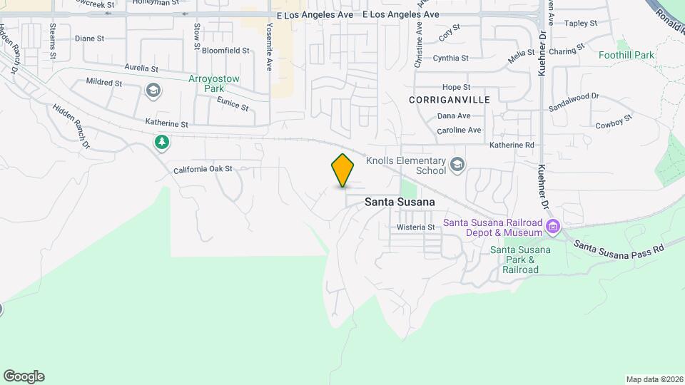 1295 Foothill Dr, Unit Studio Mapa y Detalles de la Ubicación