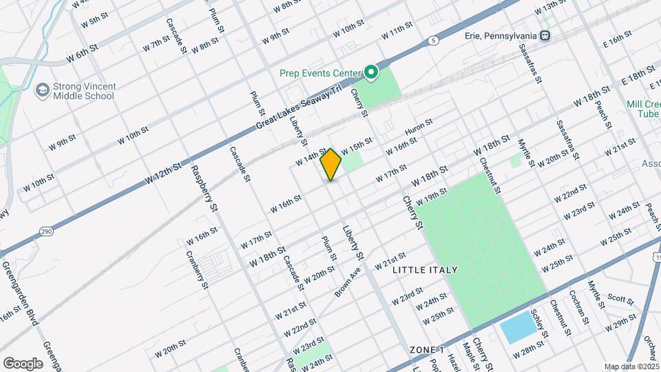 1601 Liberty St, Unit Rear Up Map and Location Details