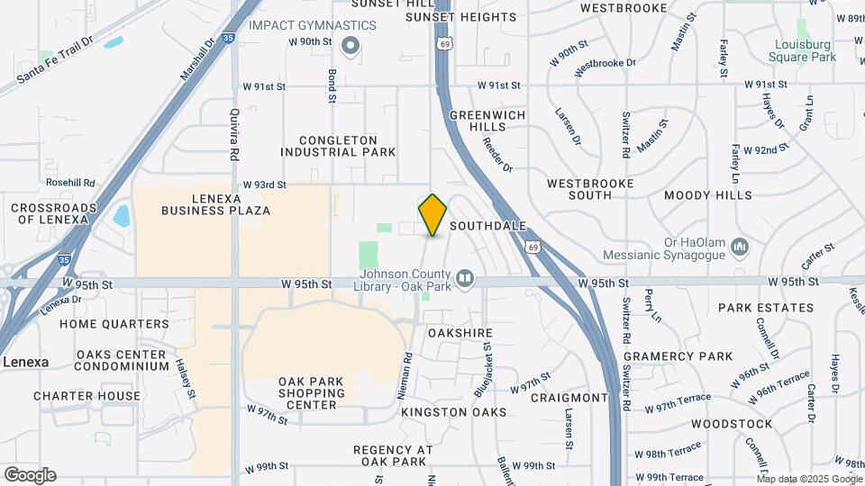 9401 Nieman Rd Map and Location Details