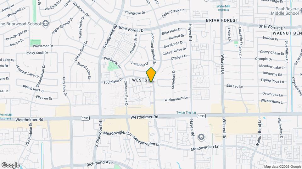 2340 Woodland Park Dr Map and Location Details