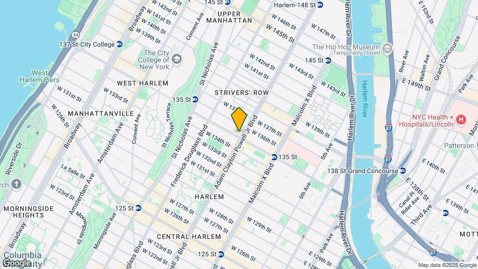 201 W 135th St Map and Location Details
