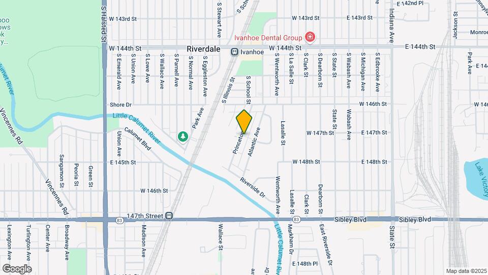 14703 S Princeton Ave Map and Location Details