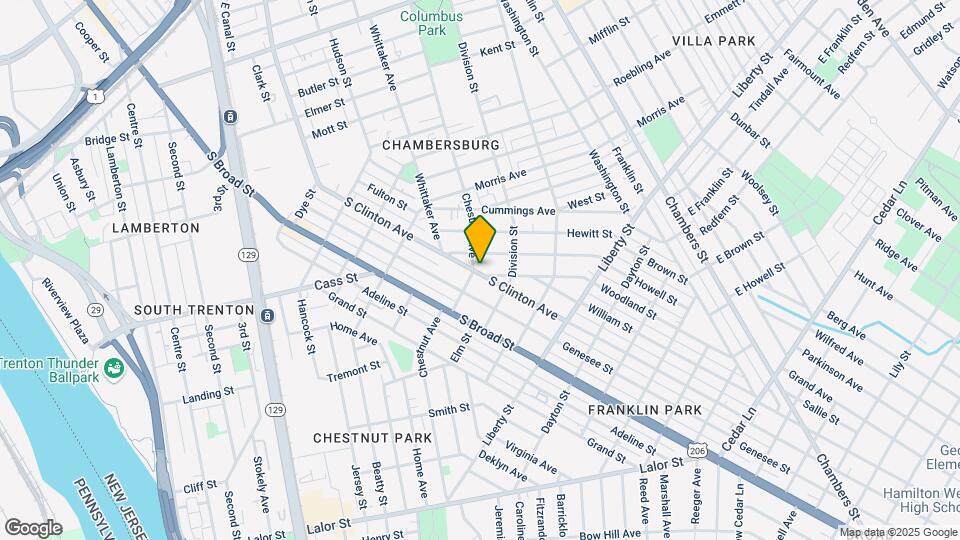 1114 Chestnut Ave, Unit Basement Map and Location Details