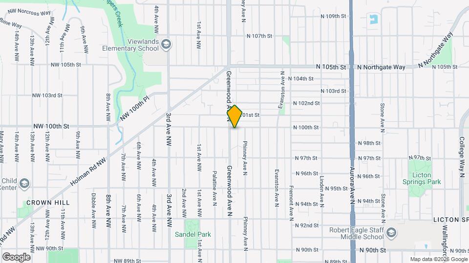 9750 Greenwood Ave N, Unit Furnished 2 Bed, 2 Bath in Greenwood Map and Location Details