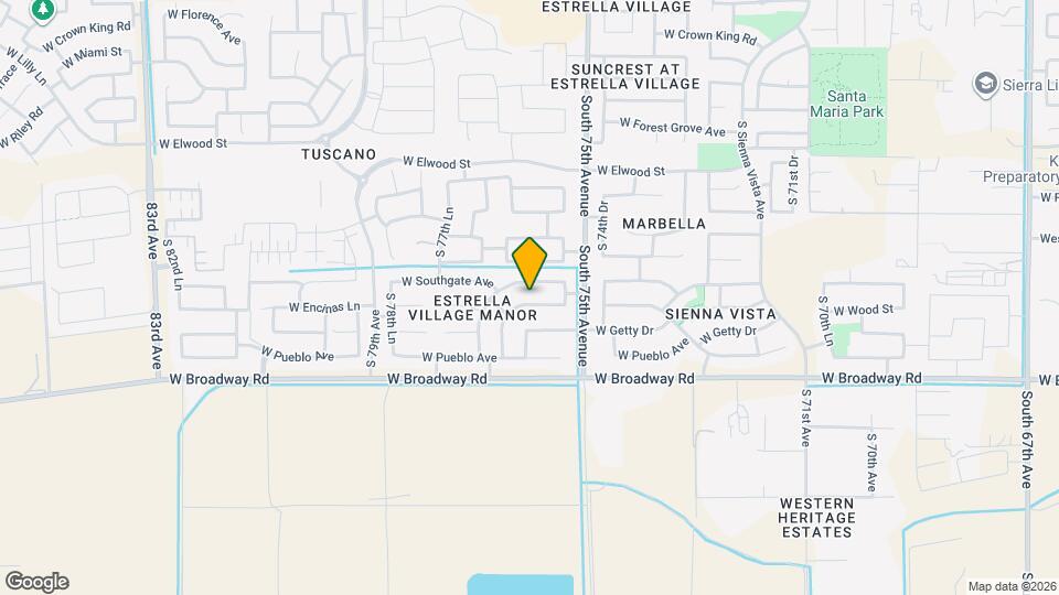 7602 W Encinas Ln Map and Location Details