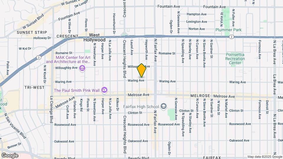 800 N Edinburgh Ave Mapa y Detalles de la Ubicación