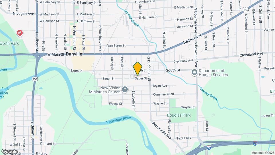 609 Sager St Map and Location Details