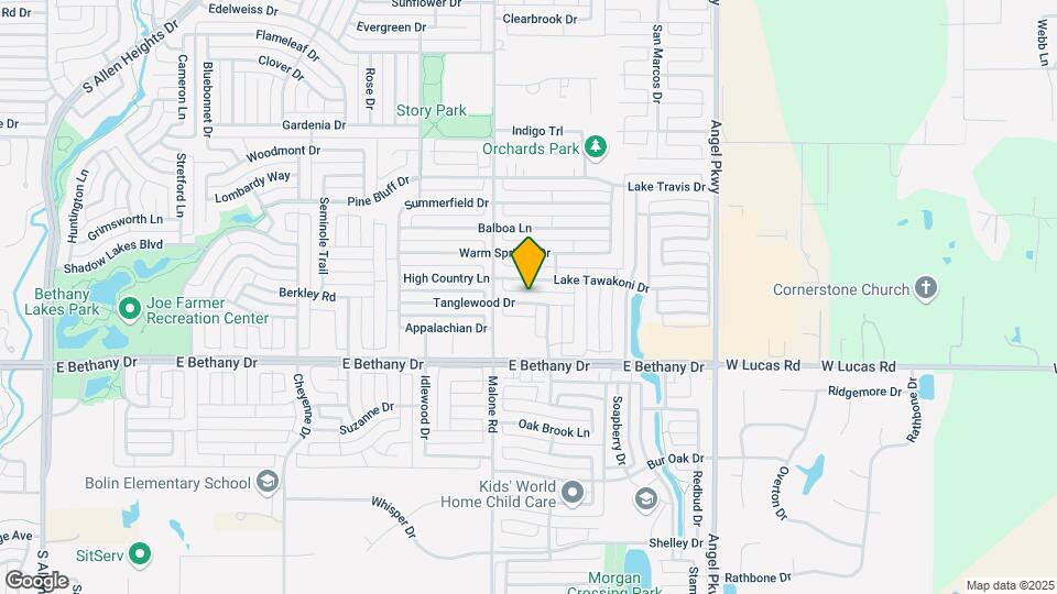 1611 Tanglewood Dr Map and Location Details