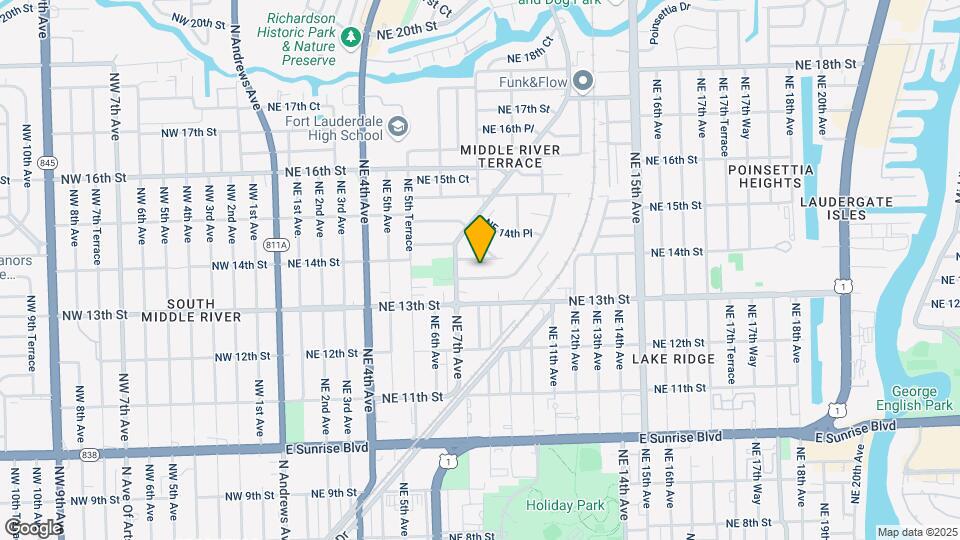 717 NE 13th Ct Map and Location Details
