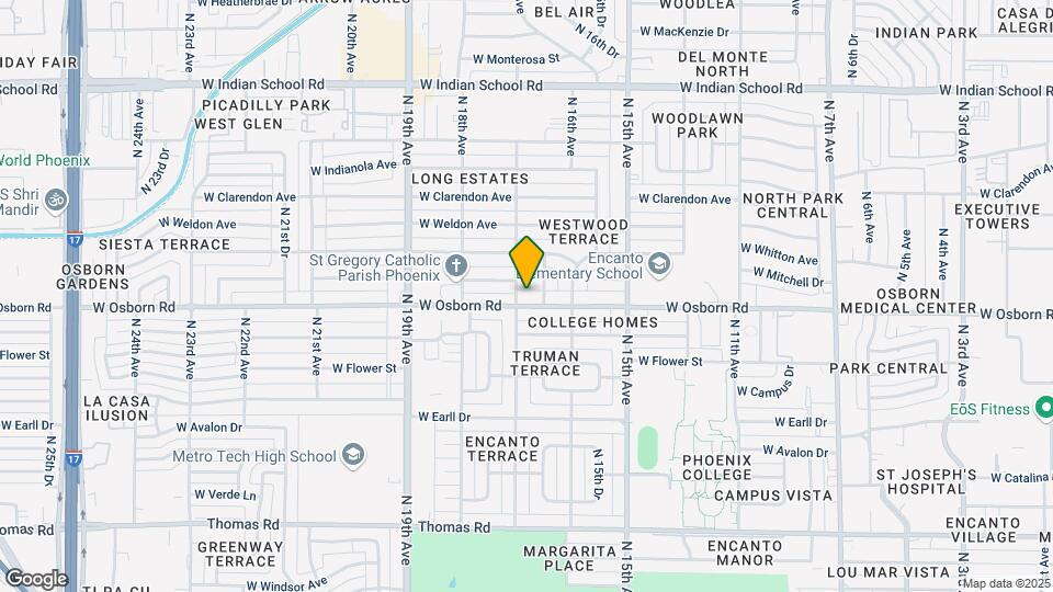 1634 W Osborn Rd Map and Location Details