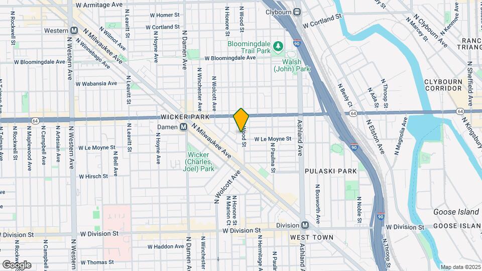 1512-1514 N Wood St Map and Location Details